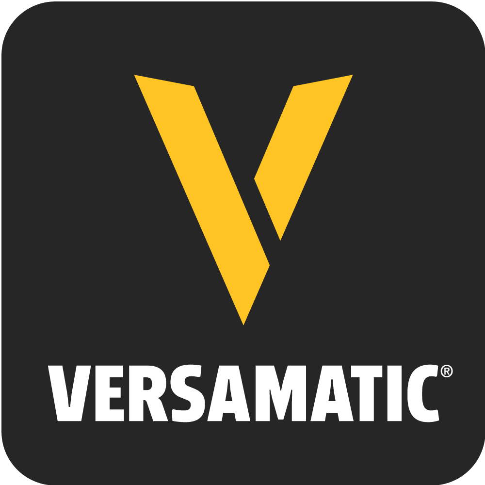Versamatic Logo als Bildmarke in Schwarz, Gelb und Weiß
