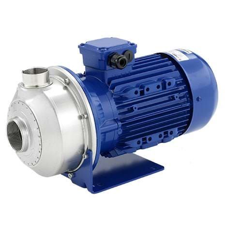 Horizontale Lowara Blockpumpe mit Edelstahlgehäuse und Normmotor