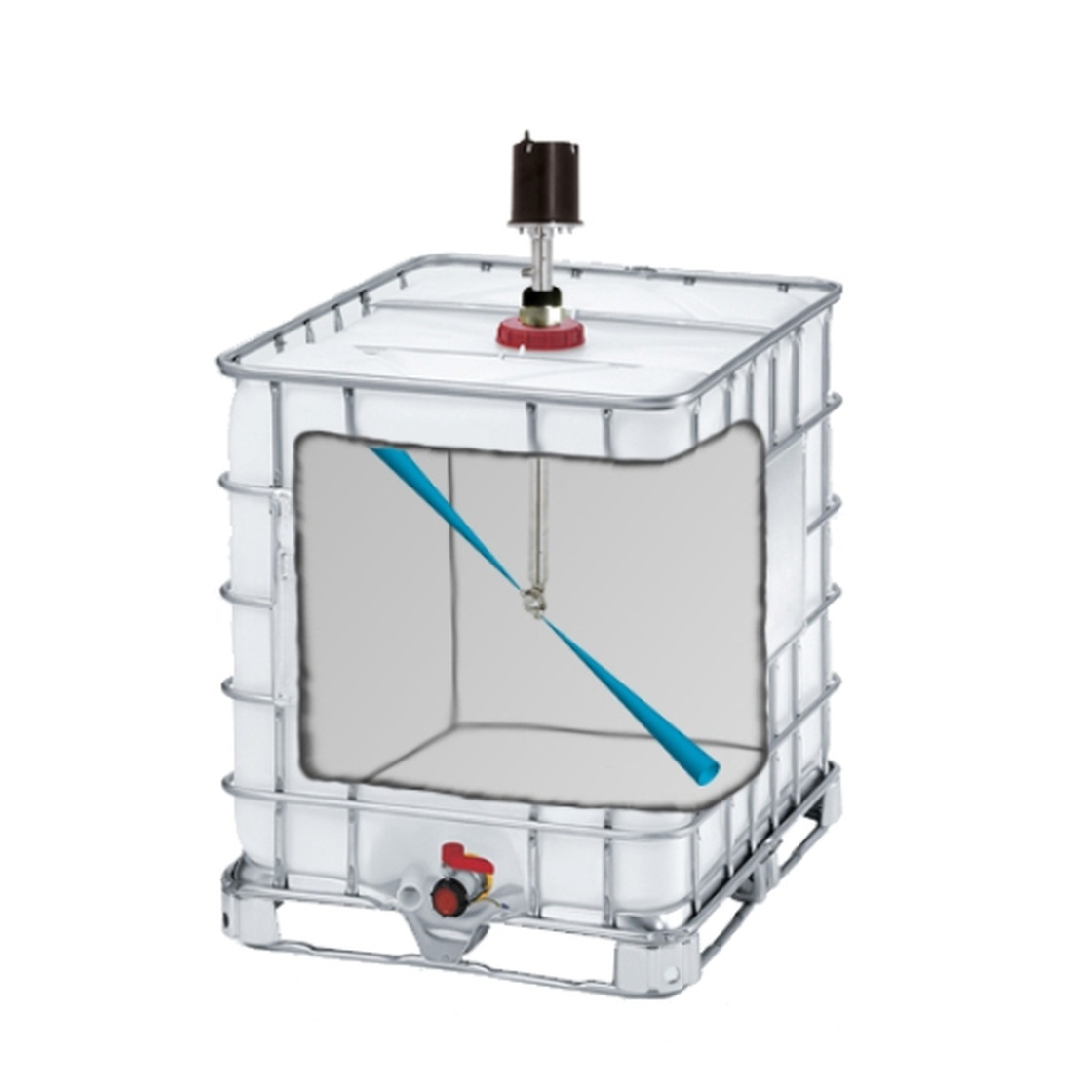 IBC tank and vessel interior cleaner, 230 V, for container cleaning